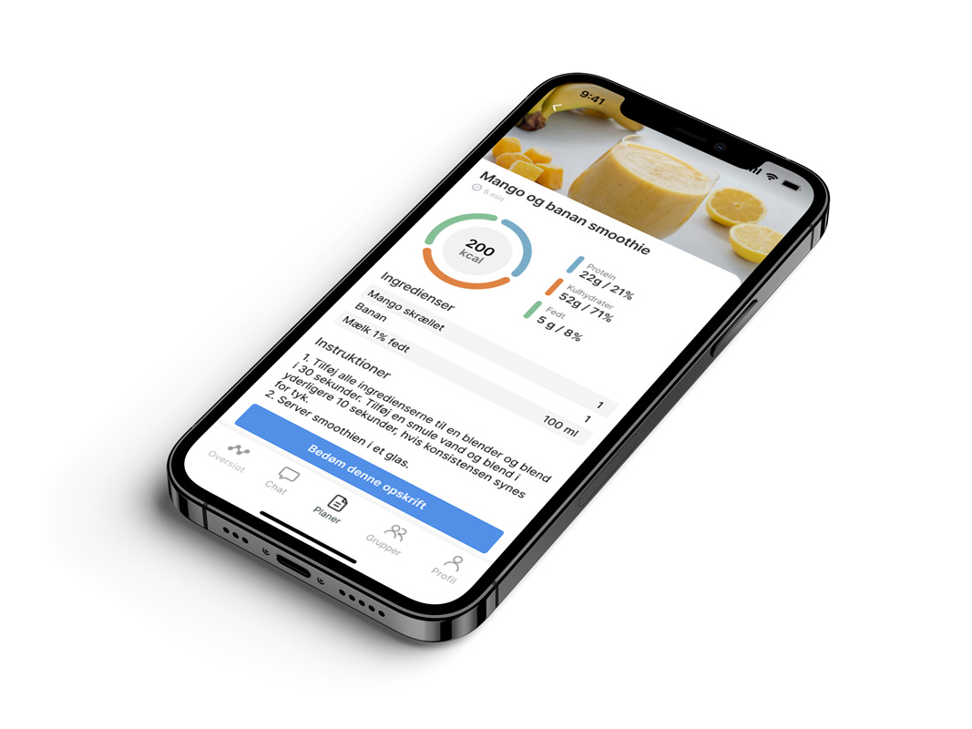 En demo af coaching-appen, der viser funktionerne.